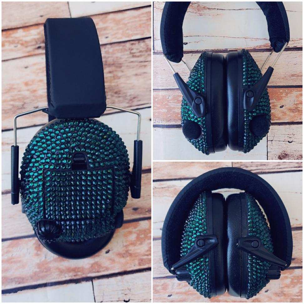 Emerald Sparkle Electronic Shooting Ear Muffs