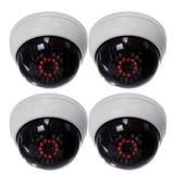 CCTV Dome Dummy Cameras w/ IR LED Lights - 4 Pack (Indoor)