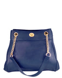 Chain Link Handle Concealment Tote - BLACK ONLY