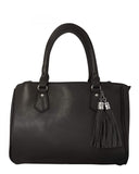 Leather Concealment Tote with Tassel