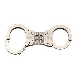 Standard Sized Hinged Nickel Handcuffs