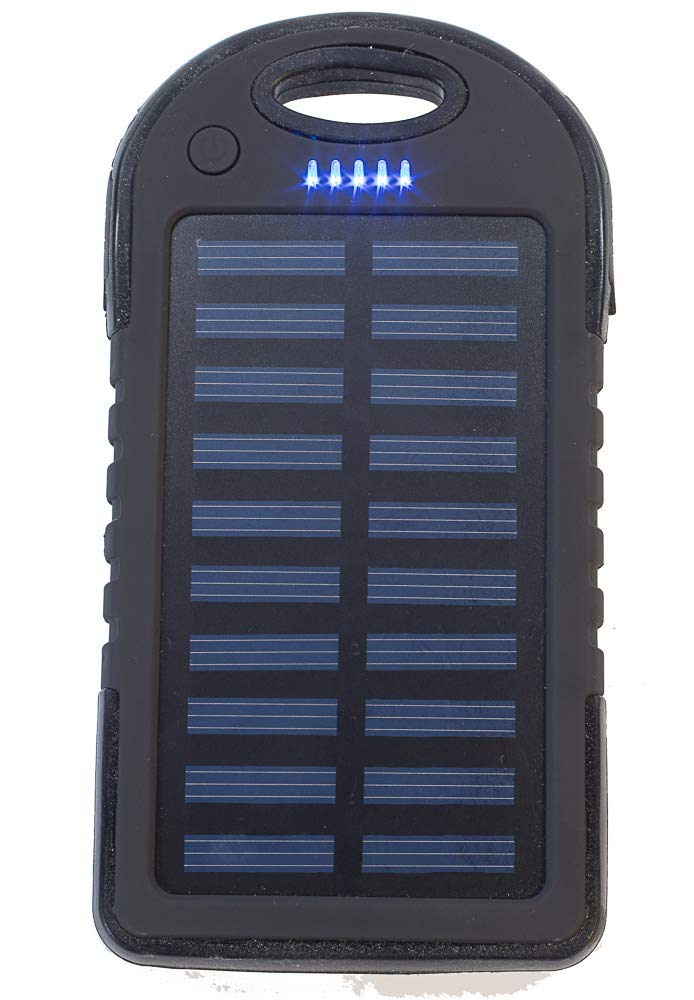 Portable Solar Powered Power Supply with Dual USB Ports