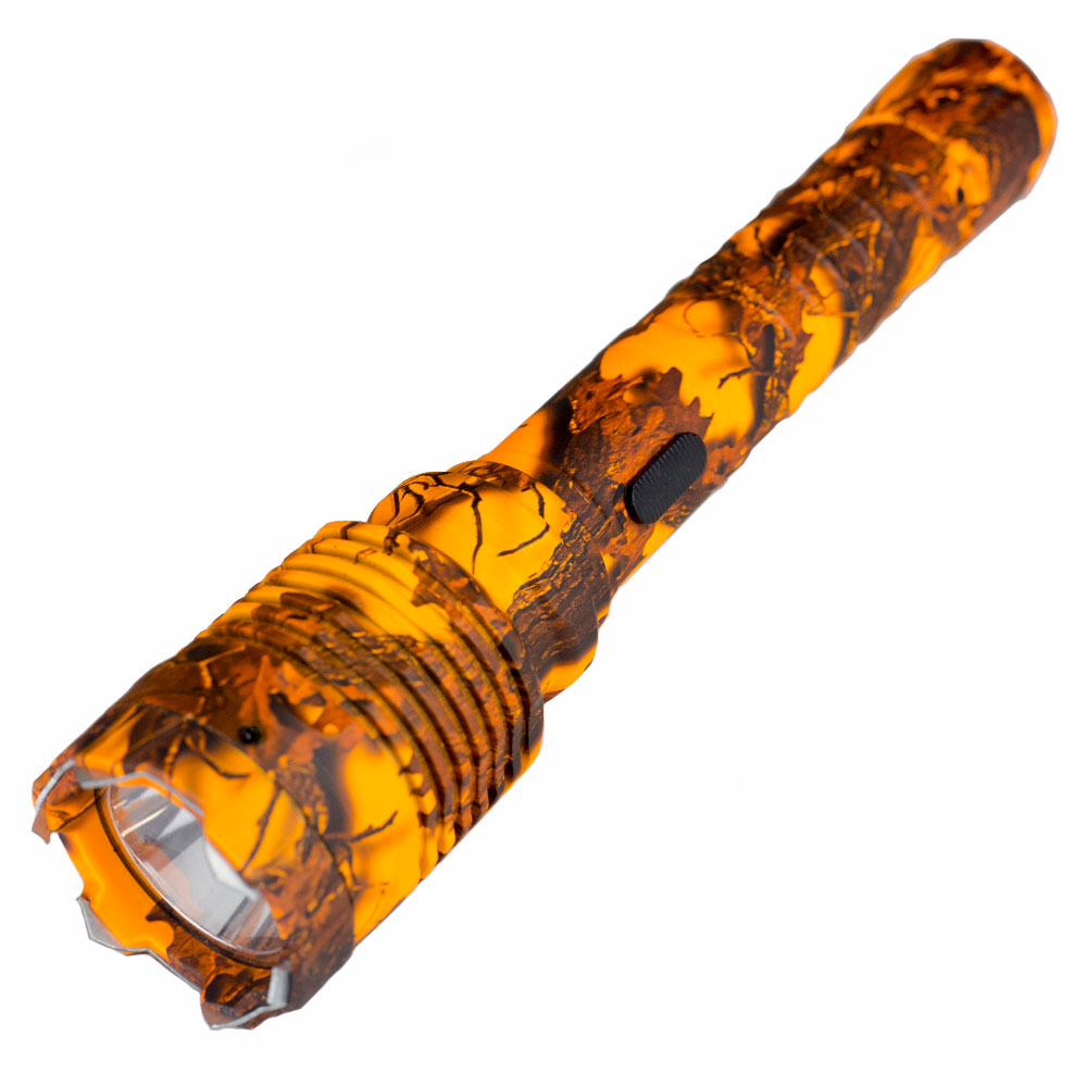 Orange Camo Stun Gun Flashlight