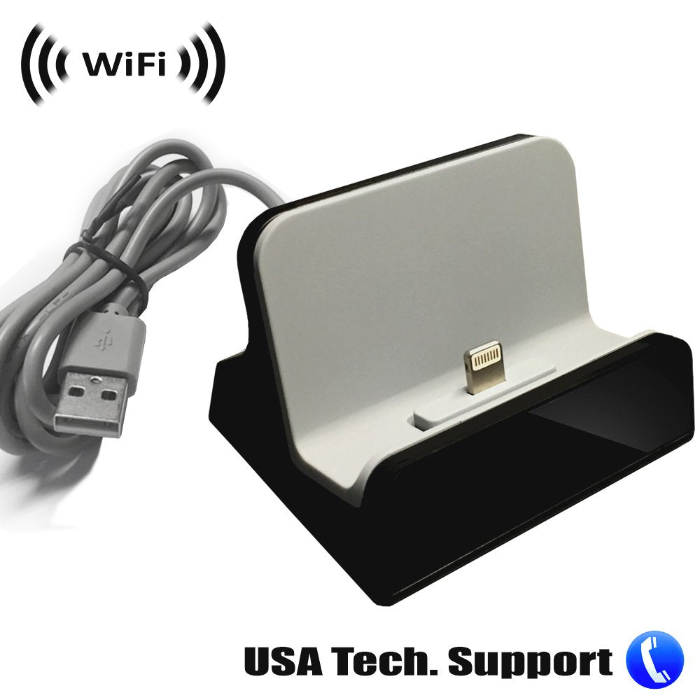 Covert WiFi Charging Dock Camera (iPhone or Android)