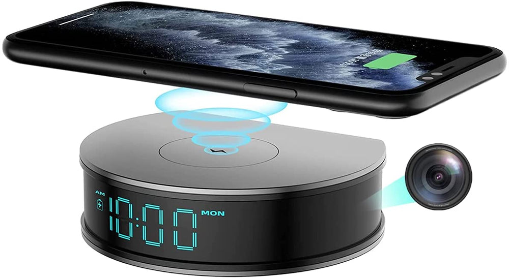 WiFi Wireless Phone Charging Nanny Camera Alarm Clock
