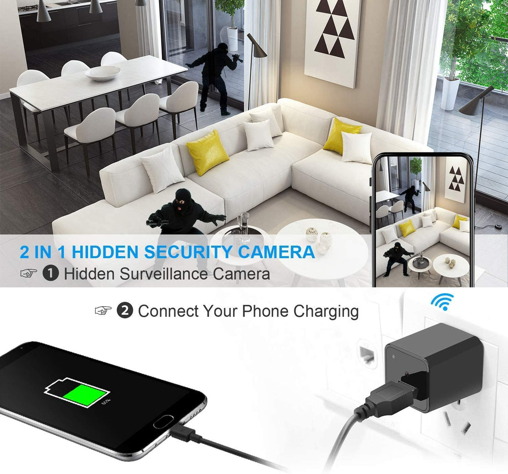 WiFi P2P Universal Phone Charger Covert Camera