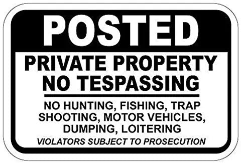 POSTED Private Property Sign