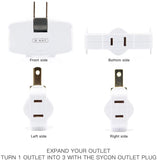 3 Prong Outlet Wall Adapter